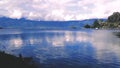Maninjau lake scenery acrylic painting 4k resolution