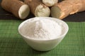 Manioc Tapioca Flour in a bowl Royalty Free Stock Photo
