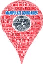 Manipulate Boundaries Word Cloud Royalty Free Stock Photo