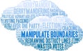 Manipulate Boundaries Word Cloud Royalty Free Stock Photo