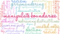Manipulate Boundaries Word Cloud Royalty Free Stock Photo