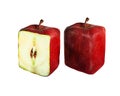 Manipulated red apples Royalty Free Stock Photo