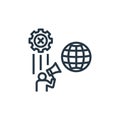 manipulation icon vector from detecting fake news concept. Thin line illustration of manipulation editable stroke. manipulation