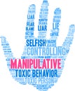 Manipulative Word Cloud Royalty Free Stock Photo