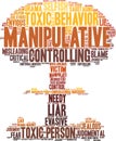 Manipulative Word Cloud Royalty Free Stock Photo