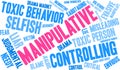 Manipulative Word Cloud Royalty Free Stock Photo