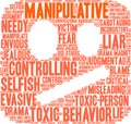 Manipulative Word Cloud Royalty Free Stock Photo