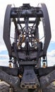 Manipulator of modern dual function grapple skidder close-up