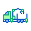 Manipulator truck icon vector outline illustration