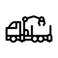 Manipulator truck icon vector outline illustration