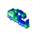 Manipulator truck isometric icon vector illustration