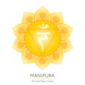 Manipura. Chakra vector isolated