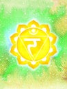 Manipura Solar Plexus Chakra yellow color logo symbol icon reiki mind spiritual health healing holistic energy lotus mandala