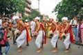 Manipuri dancers performed during isckon kolkata rathayatra