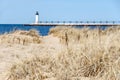 Manistee Light on Lake Michigan Royalty Free Stock Photo