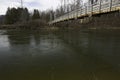 Manistee River footbridge Royalty Free Stock Photo