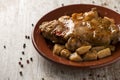 Manitas de cerdo, spanish stewed pigs trotters Royalty Free Stock Photo