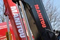 Manitou forklift tractor detail and logo