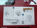 Manitowoc Red Crane Construction scene cloudy rainy day crane instructions