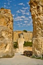 Manlike statue in Lithica quarry, Minorca, Spain