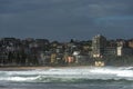 Manly beach on a stormy day