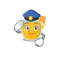 A manly honey Cartoon concept working as a Police officer