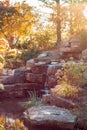 Manmade waterfall in the Frederik Meijer Gardens