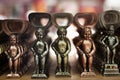 Manneken Pis Metallic Replicas as Bottle Openers Royalty Free Stock Photo