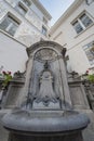 Manneken Pis sculpture in Brussels, Belgium Royalty Free Stock Photo
