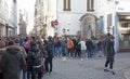 The Mannekin Pis in Brussels, Belgium is a famous statue of a urinating boy