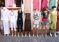 Mannequins for clothing in dresses, skirts and trousers Royalty Free Stock Photo