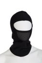 Mannequin in black balaclava