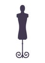 Mannequin Black Monochrome Silhouette Vector Icon Royalty Free Stock Photo