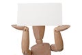 Mannequin with blank card