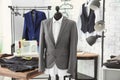 Mannequin with custom tailored jacket and shirt in atelier