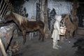 A mannequin display in the Wieliczka Salt Mine at Krakow in Poland.