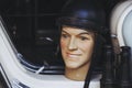 Mannequin face of an aviator man with a vintage look Royalty Free Stock Photo