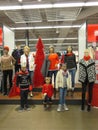Mannequin family displaying clothes Royalty Free Stock Photo