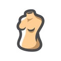 Mannequin Female tailors dummy Vector icon Cartoon illustration