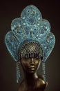 Mannequin Girl in kokoshnik Royalty Free Stock Photo