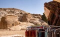 Mannequin head with a scarf on the archeological site of Petra Royalty Free Stock Photo