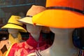 Mannequin heads with hat
