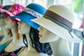 mannequin heads showcasing diverse summer hat styles