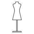 Mannequin icon, outline style