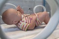 Mannequin infant in an incubator Royalty Free Stock Photo