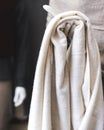 Natural white cashmere texture closeup