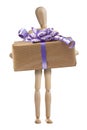 Mannequin Lilac Bow Gift Box Giving Isolated Royalty Free Stock Photo