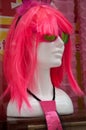 Mannequin with pink wig Royalty Free Stock Photo