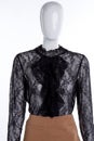 Mannequin portrait with black lace blouse. Royalty Free Stock Photo