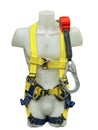 Mannequin in safety harness equipment